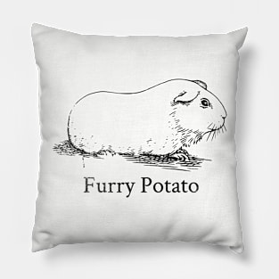 Furry Potato // Black Pillow