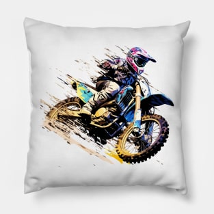 Moto Racing Fast Speed Competition Abstract Pillow