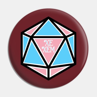 Trans Pronoun Pride D20 Xe / Xem Pin