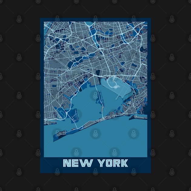 New York - United States Peace City Map by tienstencil