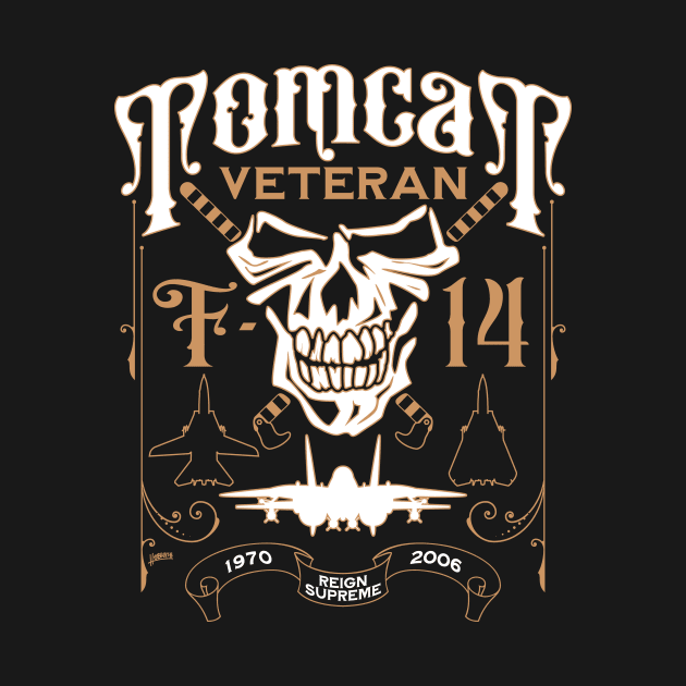 F-14 Tomcat Veteran Aviation Skull 1970 to 2006 by hobrath