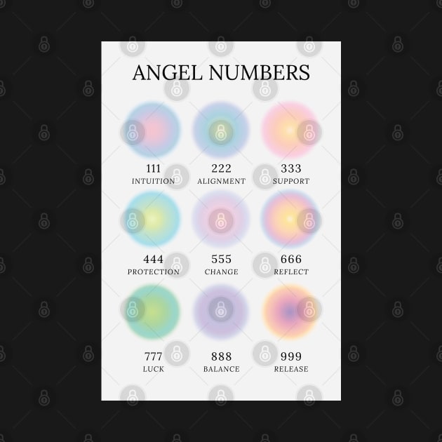 Angel Numbers Chart Aura Aesthetic by mystikwhale