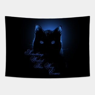 Something Wicked This Way Comes Blue Cat Tapestry