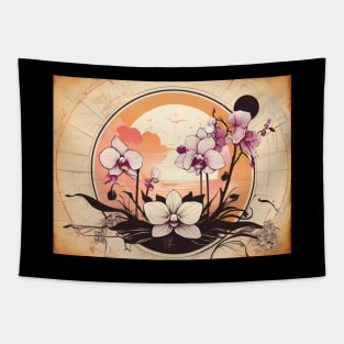 Orchid Wildflower Flower Flowers Vintage Since Tapestry