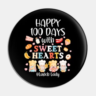 100 Days Of School Cafeteria Lunch Lady Funny Cute Gnome Pin