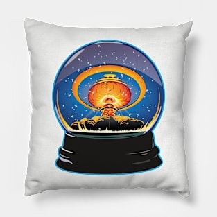 Atomic Snow Globe Pillow