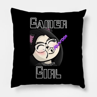 Gamer Girl, Wolf Girl, Awwooo, Howl. Twitch streamer emote Pillow