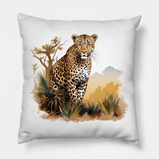 African Leopard Pillow