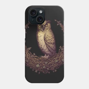 Owl Hedera Moon Phone Case