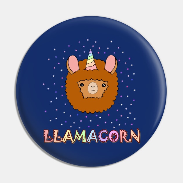 Llamacorn Pin by DeesDeesigns