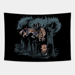 Arnie and Predator Tapestry