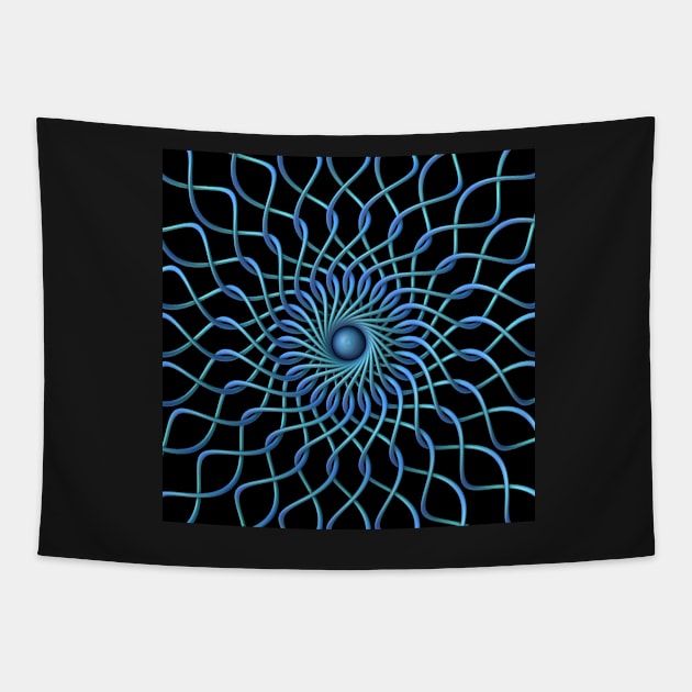 Helix Mandala Tapestry by lyle58