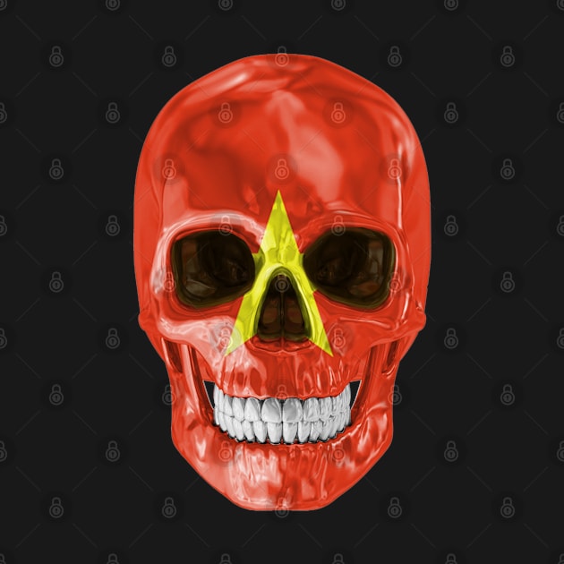 Vietnam Flag Skull - Gift for Vietnamese With Roots From Vietnam by Country Flags