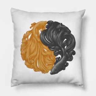 Yin and Yang Fish Pillow