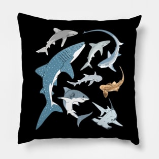 Types of Sharks Pillow