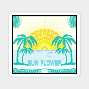 Sun Flower and beach Magnet