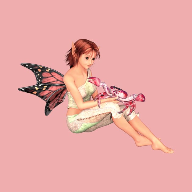 Cancer woman girl fairy faerie elf crab zodiac horoscope by Fantasyart123