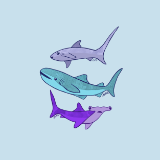 Watercolor Sharks T-Shirt