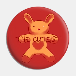 The cutest bunny orange Pin
