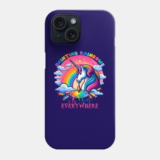 painting rainbow everywhere Phone Case