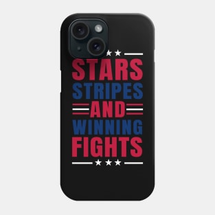 Stars Stripes and Winning Fights Phone Case