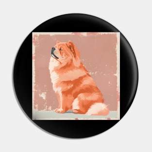 Retro Chow Chow: Pastel Pup Revival Pin