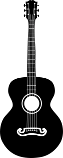 Acoustic guitar silhouette Magnet