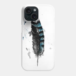 Jay Feather Print Phone Case