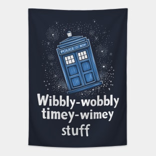 Wibbly-Wobbly Timey-Wimey Stuff TARDIS Tapestry