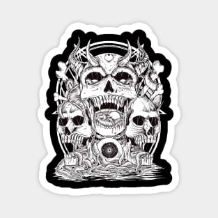 OCCULT SKULL Magnet