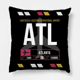 Atlanta (ATL) Airport Code Baggage Tag Pillow