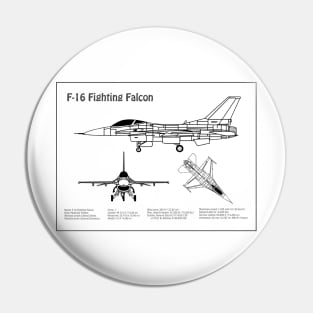 F-16 Fighting Falcon Fighter - BD Pin