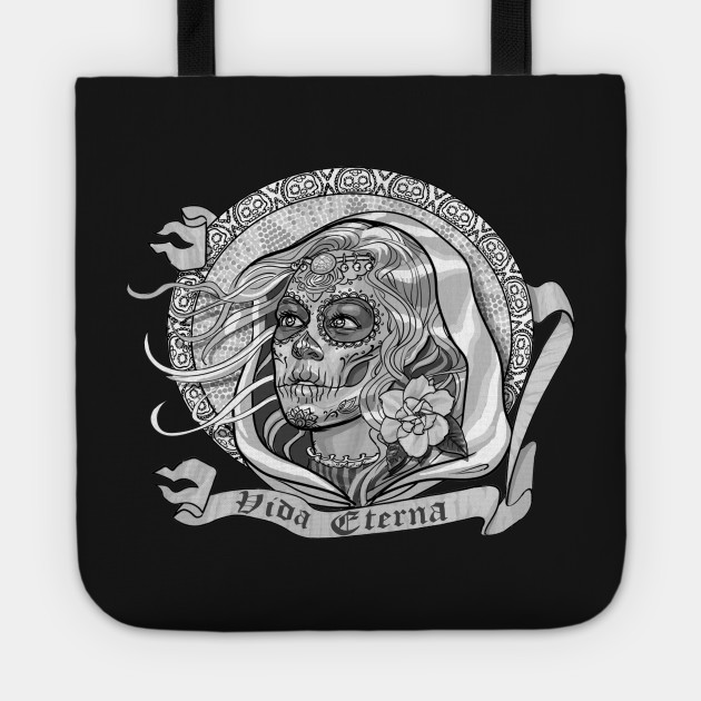 Day Of The Dead Catrina Day Of The Dead Tote Teepublic Au