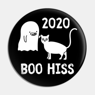 Funny 2020 Sucks Boo Hiss Ghost & Cat Gift Pin