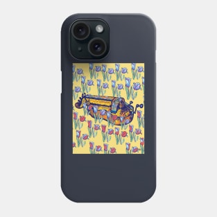 Hurdy-Gurdy with Tulips Phone Case