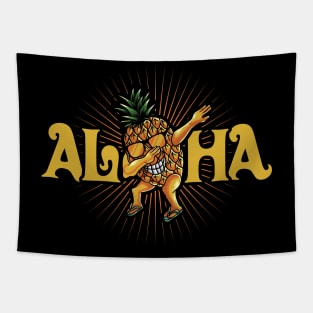 Dabbing Pineapple Aloha Sunglasses Summer Hawaii Tapestry