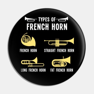 Types of French Horn Pin