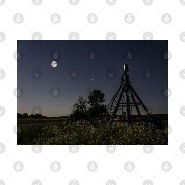 Moonlit Irrigation Tower by Robert Alsop