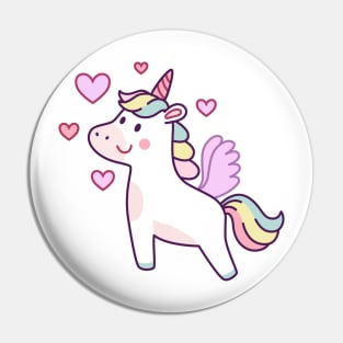 Cute Girl Unicorn Pin