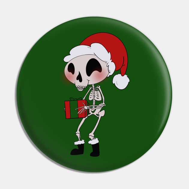 Christmas Skeleton Pin by Az