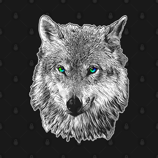 Wolf face by PrettyPittieShop