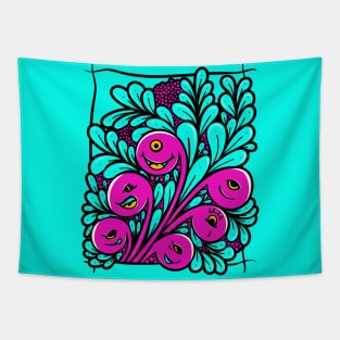 Crazy Doodle Plant Tapestry