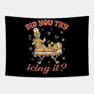 Did You Try Icing It Gingerbread Christmas Tapestry