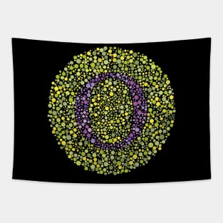 Letter O Ishihara Test Tapestry