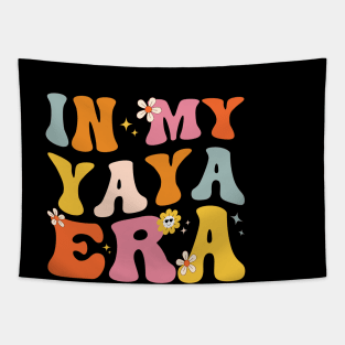 In My Yaya Era Funny Sarcastic Groovy Retro Mothers Day Tapestry