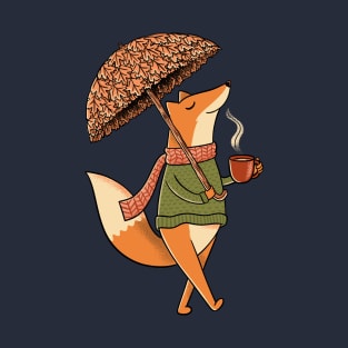Cozy Fox and umbrella T-Shirt