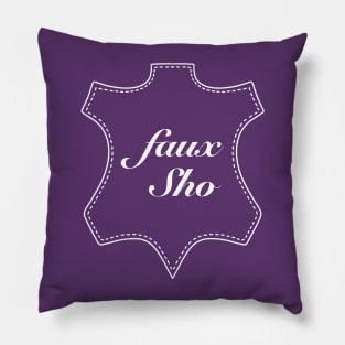 Faux Sho leather patch Pillow