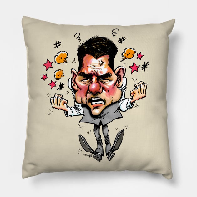 Angry Tom Pillow by alexgallego
