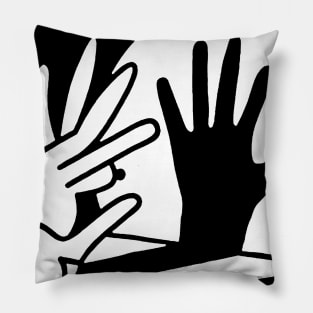 Bunny Hand Shadow Pillow