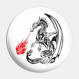 tribal dragon blasting fire Pin